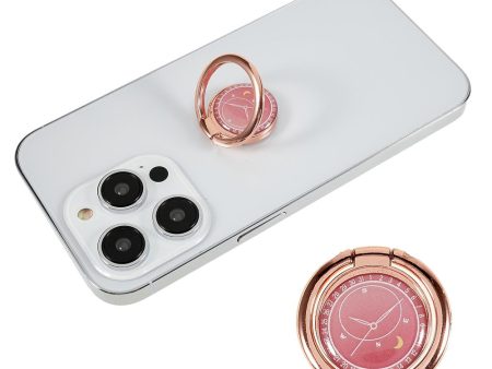 Compass style smartphone ring holder - Light Red on Sale