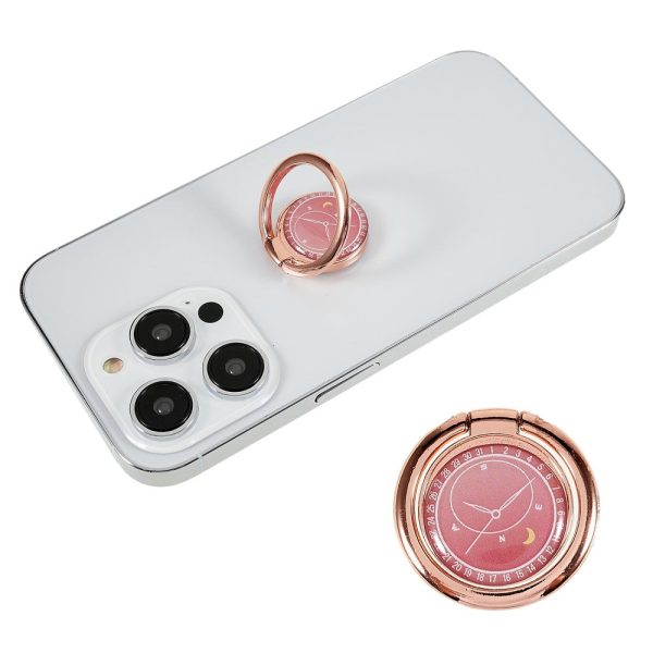 Compass style smartphone ring holder - Light Red on Sale