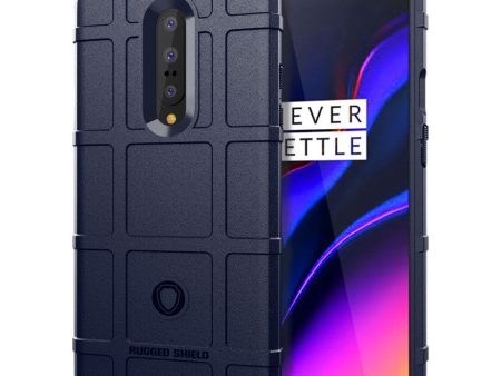 OnePlus 7 Pro square grid case - Blue For Cheap