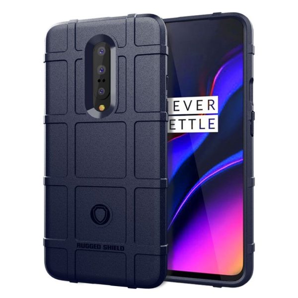 OnePlus 7 Pro square grid case - Blue For Cheap