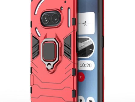 Hybrid cover with kickstand and car mount compatibility for Nothing Phone (2a) - Red Fashion