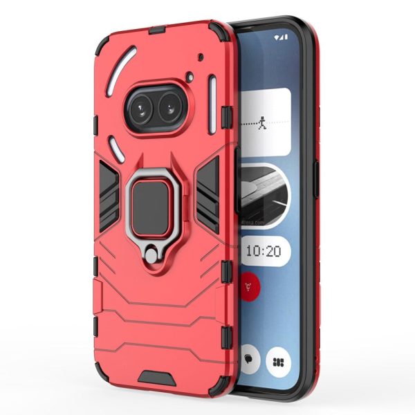 Hybrid cover with kickstand and car mount compatibility for Nothing Phone (2a) - Red Fashion