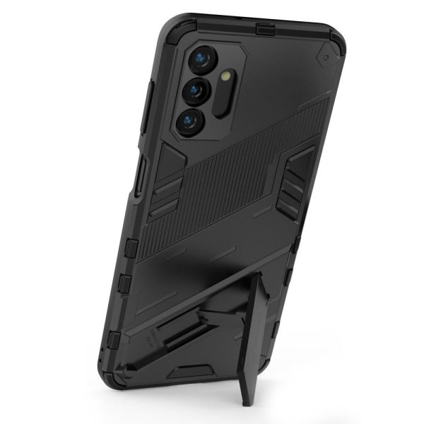 Shockproof hybrid cover with a modern touch for Samsung Galaxy A13 5G - Black on Sale