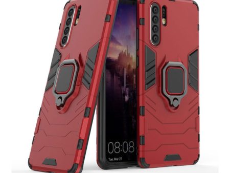 Huawei P30 Pro finger ring kickstand combo case - Red Cheap