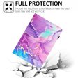 Lenovo Tab M11   Xiaoxin Pad 11 2024 Case Marble Leather Protective Tablet Cover Auto Wake Sleep - Purple For Discount