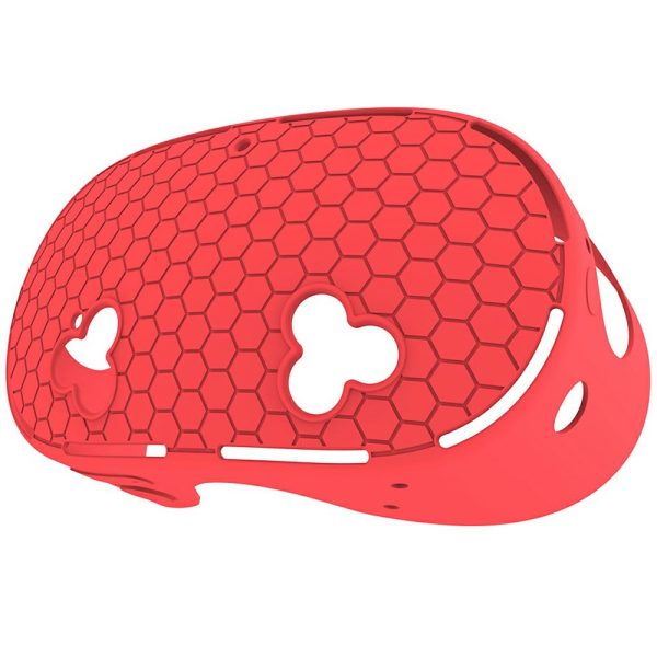 Meta Quest 3S VR Silicone Case Honeycomb Texture Heat Dissipation Anti-Drop Cover - Red Online now