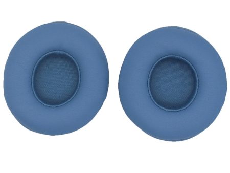 JZF-497 1 Pair Beats Solo 4 Headphone Earpads Protein Leather + Sponge Ear Cushions - Blue on Sale