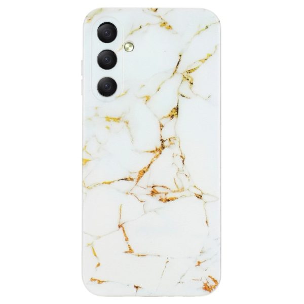 Marble design Samsung Galaxy S24 FE cover - White Hot on Sale