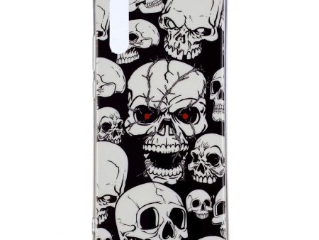 Luminous IMD Patterned Soft TPU Mobile Shell for Huawei P20 - Skulls For Cheap