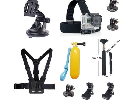 10 in 1 Accessories Kit with Floating Hand Grip And Chest Belt for Action Cameras Discount