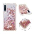 Samsung Galaxy A7 (2018) glitter powder shockproof case - Rose Gold Supply