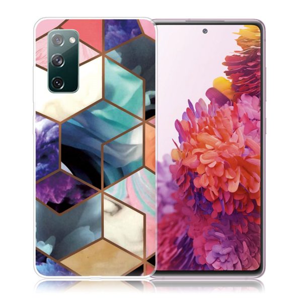 Marble Samsung Galaxy S20 FE case - Colorful Cube Tile For Sale