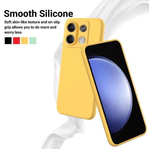 Matte liquid silicone Xiaomi Redmi Note 13 cover - Yellow Online Hot Sale