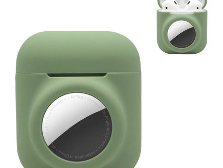 2-in-1 silicone case for AirPods   AirTag - Matcha Green Cheap