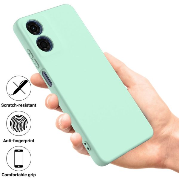 Matte liquid silicone Motorola Moto E14 cover - Green Discount