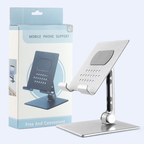 Universal adjustable desktop phone and tablet holder - Silver Supply