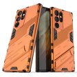 Shockproof hybrid cover with a modern touch for Samsung Galaxy S22 Ultra - Orange Online Hot Sale