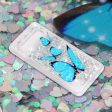 Samsung Galaxy S10 glittery sequins patterned case - Blue Butterfly Online now