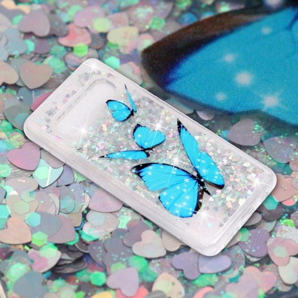 Samsung Galaxy S10 glittery sequins patterned case - Blue Butterfly Online now