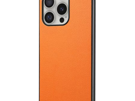 Matte and sleek textured iPhone 16 Pro cover - Orange For Discount