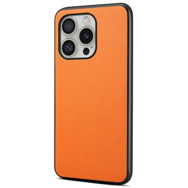 Matte and sleek textured iPhone 16 Pro cover - Orange For Discount