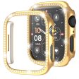 Apple Watch Series 4   5   6   SE   SE (2022) 40mm Rhinestone Decor Hollow Out Electroplating Bump Resistant Watch Case - Rose Gold Online Sale