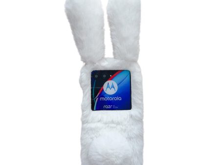 Fluffy Rabbit Motorola Razr 40 Ultra cover - White Discount