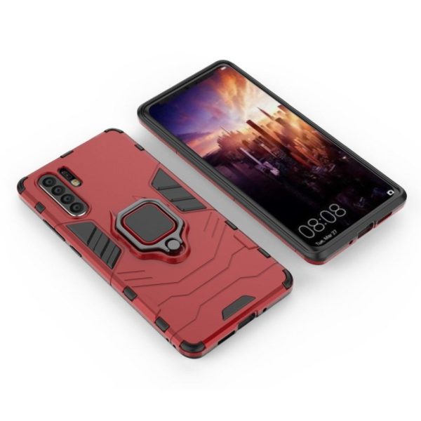 Huawei P30 Pro finger ring kickstand combo case - Red Cheap