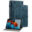 Samsung Galaxy Tab S9 S9 FE Stand Folio Tablet Case Dark Blue Leather Cover with Cute Tiger Pattern and Card Holder on Sale