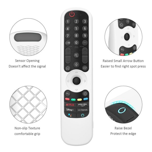 LG Magic Remote 2021 MR21 silicone cover - White For Discount