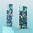 Marble iPhone 13 case - Blue   Green Fashion