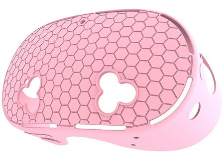 Meta Quest 3S VR Silicone Case Honeycomb Texture Heat Dissipation Anti-Drop Cover - Pink Online