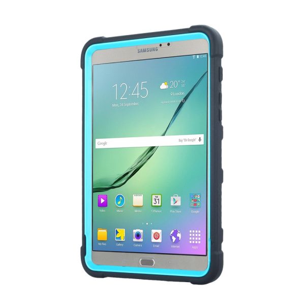 Shock Proof Hybrid Flexible and Bump Resistant Kickstand Shell Samsung Galaxy Tab S2 8.0 T710 T715 - Black   Blue Online Sale