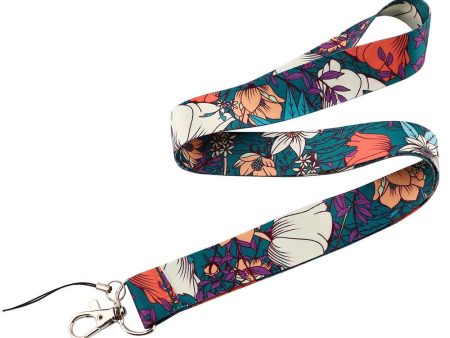 Universal chinese rose pattern lanyard - Chinese rose in Green Hues Cheap