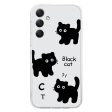 Imagine Samsung Galaxy A55 cover - Black Cat For Sale