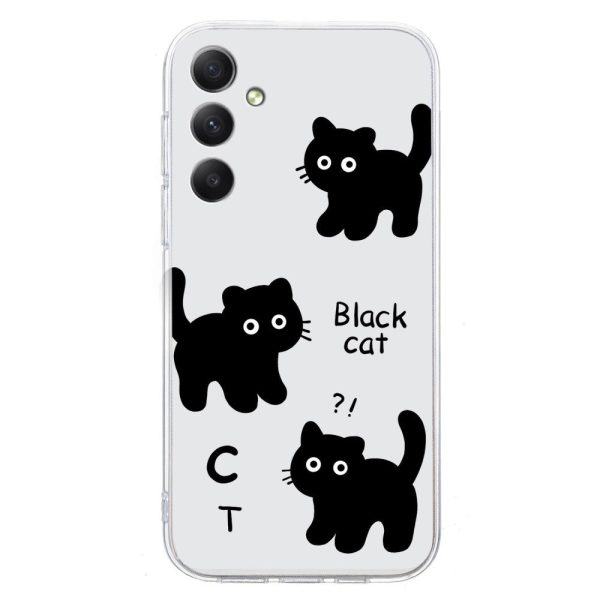 Imagine Samsung Galaxy A55 cover - Black Cat For Sale