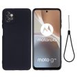 Matte liquid silicone cover for Motorola Moto G32 - Black Online now