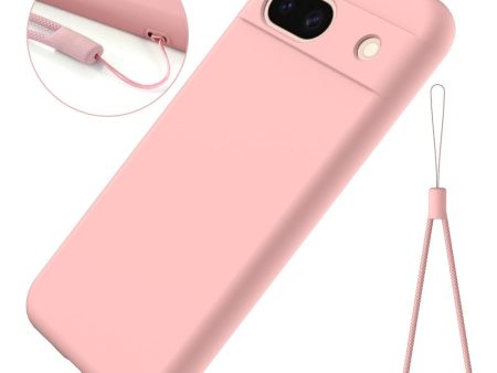 Matte liquid silicone Google Pixel 8A cover - Pink Online Sale