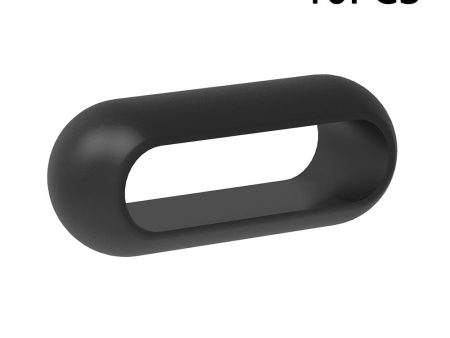 10Pcs Xiaomi Smart Band 8 Pro Watch Band Silicone Holder Loop Watch Strap Fastener Ring - Black Online Sale