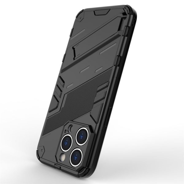 Shockproof hybrid cover with a modern touch for iPhone 15 Pro - Black on Sale