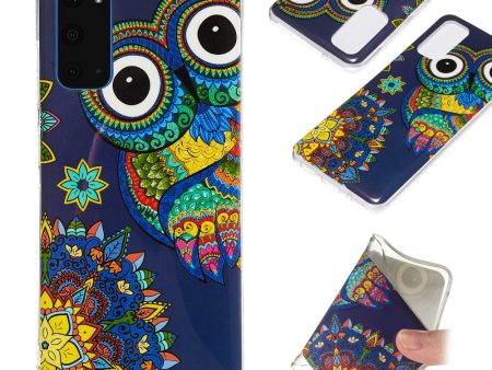 Noctilucent IMD TPU Phone Case for Samsung Galaxy S20 4G S20 5G - Owl Pattern Online now