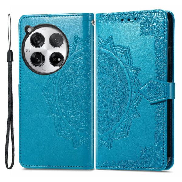 Mandala OnePlus 12 leather case - Blue For Discount