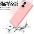 Matte liquid silicone Motorola Edge 50 Fusion cover - Pink Online now