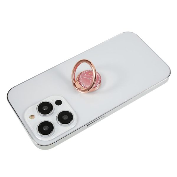 Compass style smartphone ring holder - Light Red on Sale