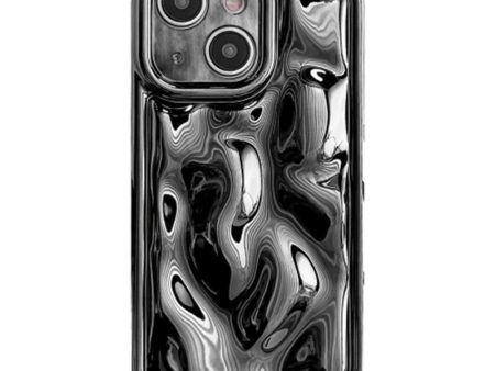 iPhone 14 meteorite style electroplating cover - Black Discount