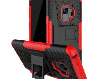 Samsung Galaxy S9 Plus hybrid tyre pattern case - Red Online Sale