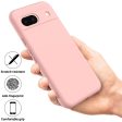 Matte liquid silicone Google Pixel 8A cover - Pink Online Sale