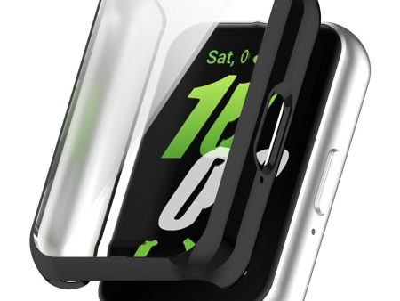 Samsung Galaxy Fit3 Watch Frame Case Electroplating Fully Wrapped Flexible Watch Cover - Black Online Hot Sale