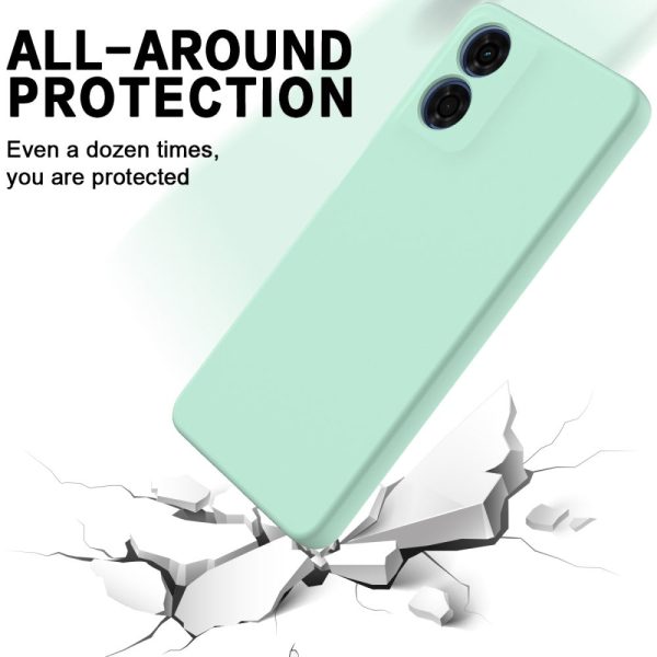 Matte liquid silicone Motorola Moto E14 cover - Green Discount