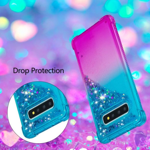 Samsung Galaxy S10 Plus gradient glitter case - Baby Blue   Purple Online Hot Sale